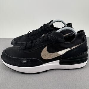 Nike Womens Waffle One SE Black Leopard Multi Color Size 11 Sneaker Running Shoe